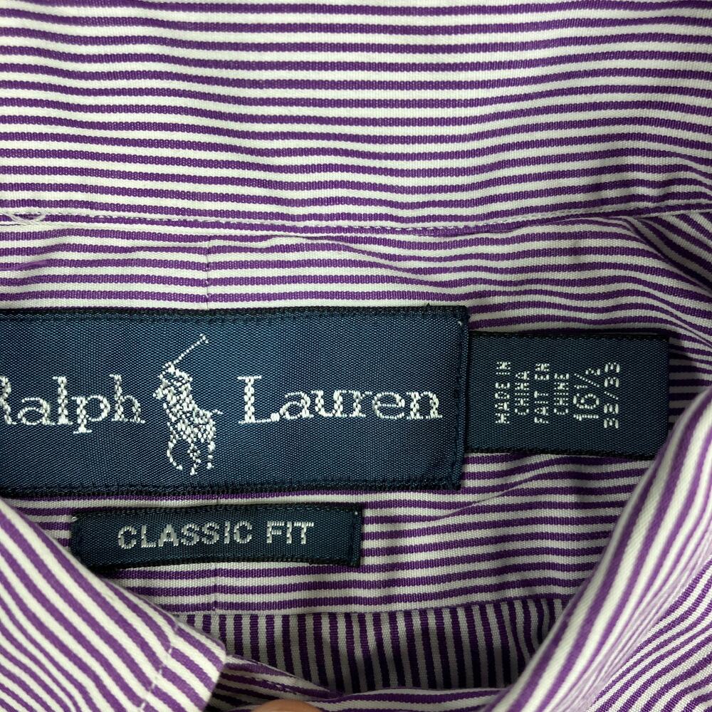 Polo by Ralph Lauren Lavender Striped Button-Down Dress Shirt